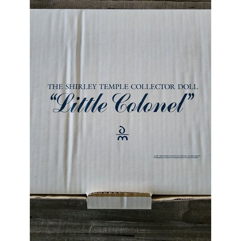 The Shirley Temple Collector Doll "Little Colonel" By Danbury Mint COA Porcelain - Picture 5 of 12